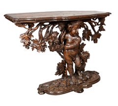 Italian Rococo Pine Console Table