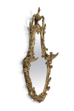 Italian Rococo Silver Gilt Wall Mirror