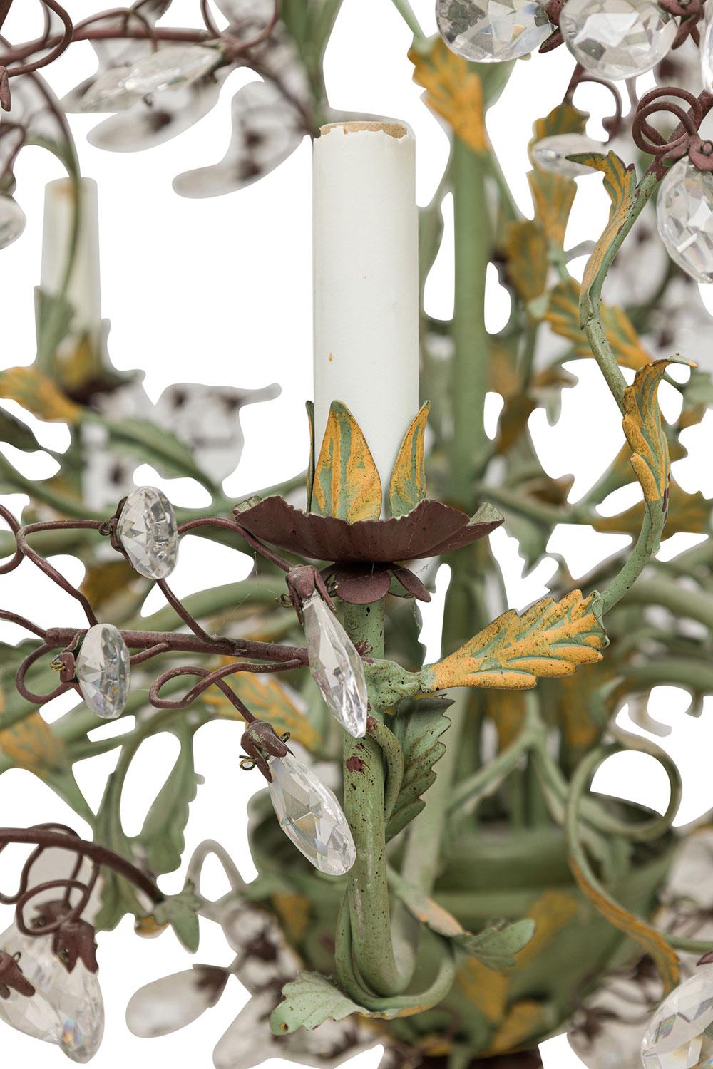 XX secolo Italian Rococo Style 10 Arm Chandelier in vendita