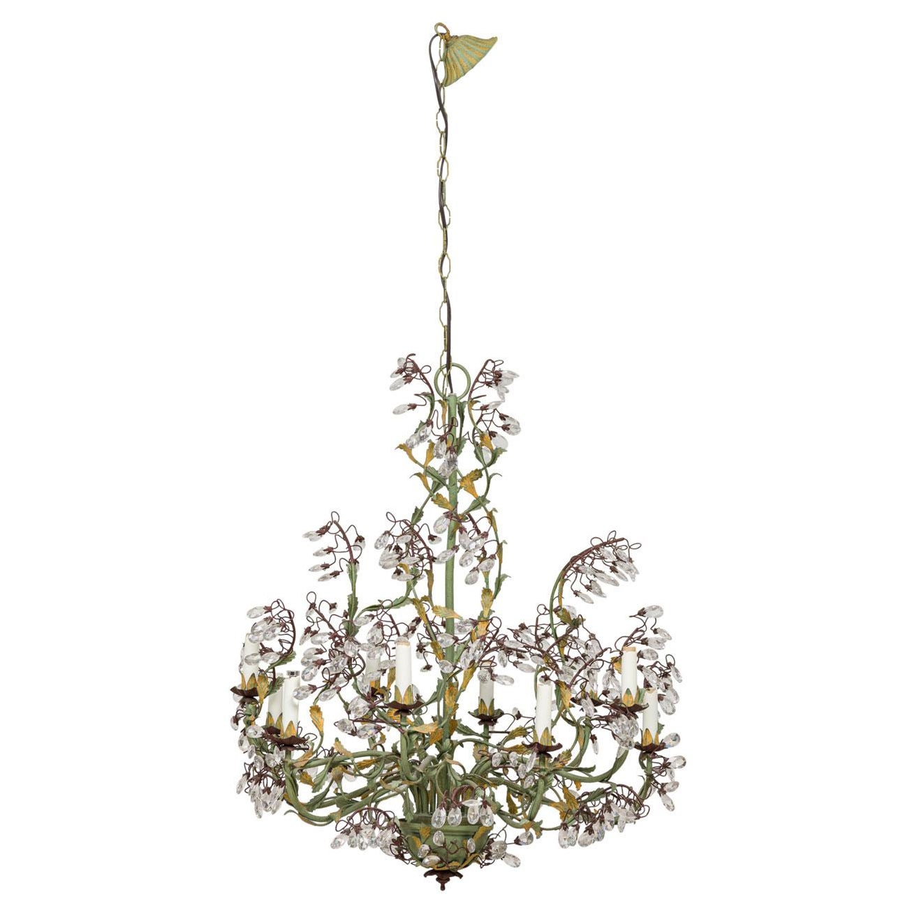 Italian Rococo Style 10 Arm Chandelier