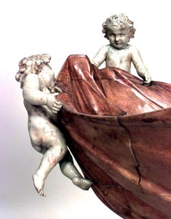 Italian Rococo Fruitwood Cupid Crib