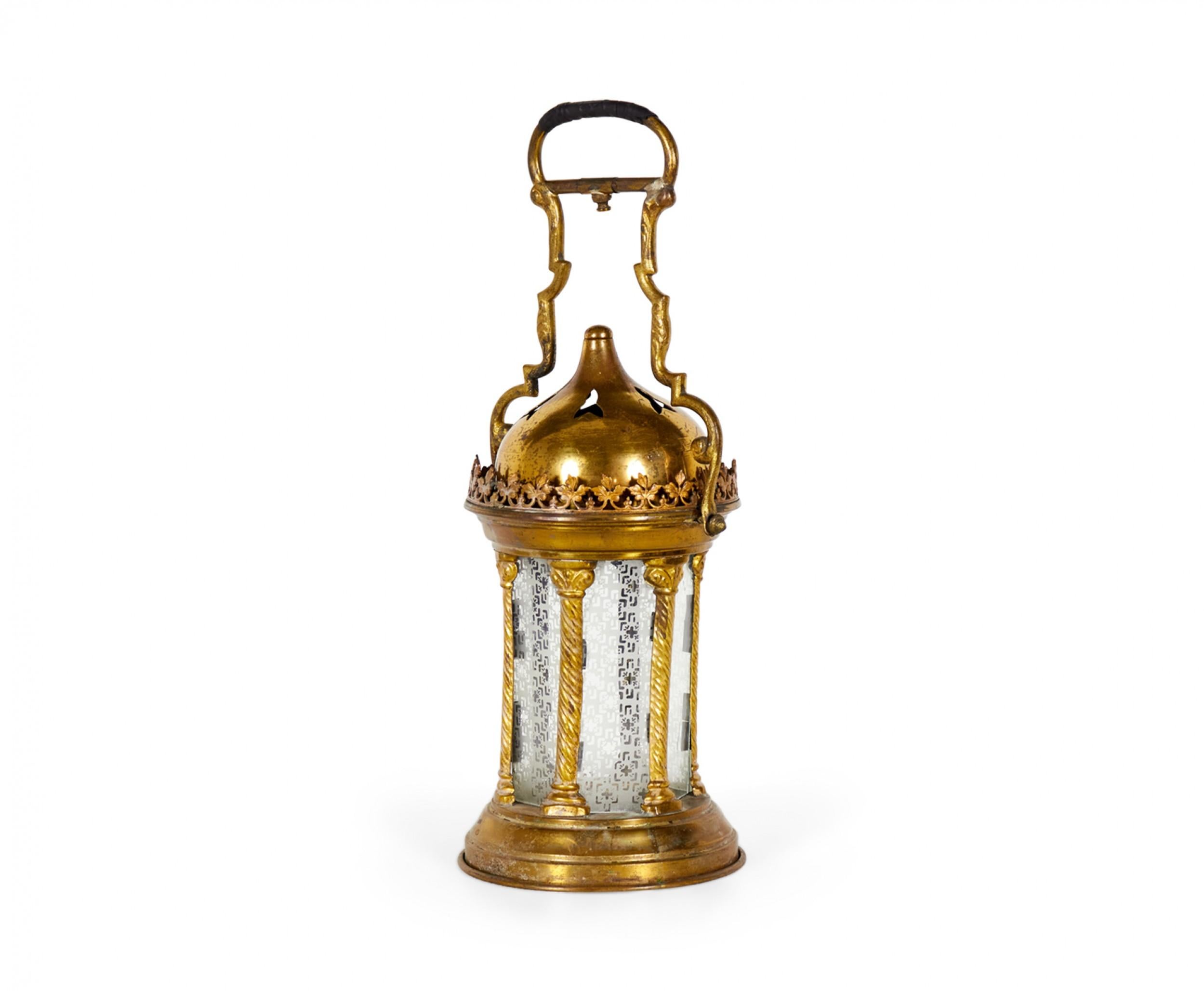 Italienische Handlaterne im Rokoko-Stil aus Messing im Angebot 1