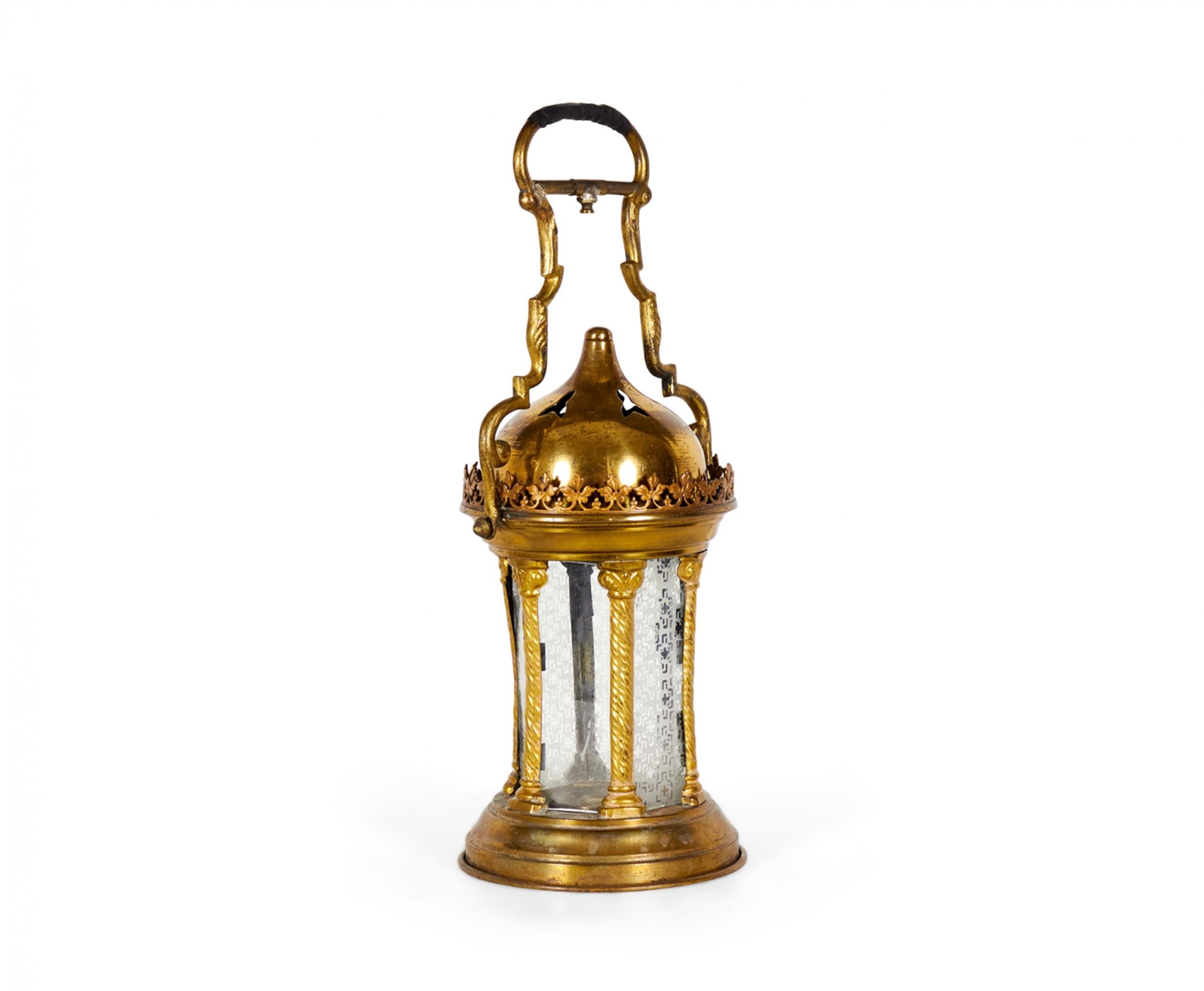 Italienische Handlaterne im Rokoko-Stil aus Messing im Angebot 3