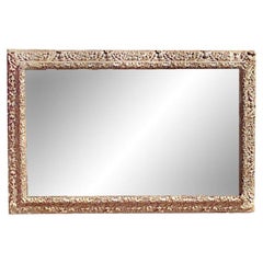 Italian Rococo Style Carved Giltwood Floral Design Mirror Frame