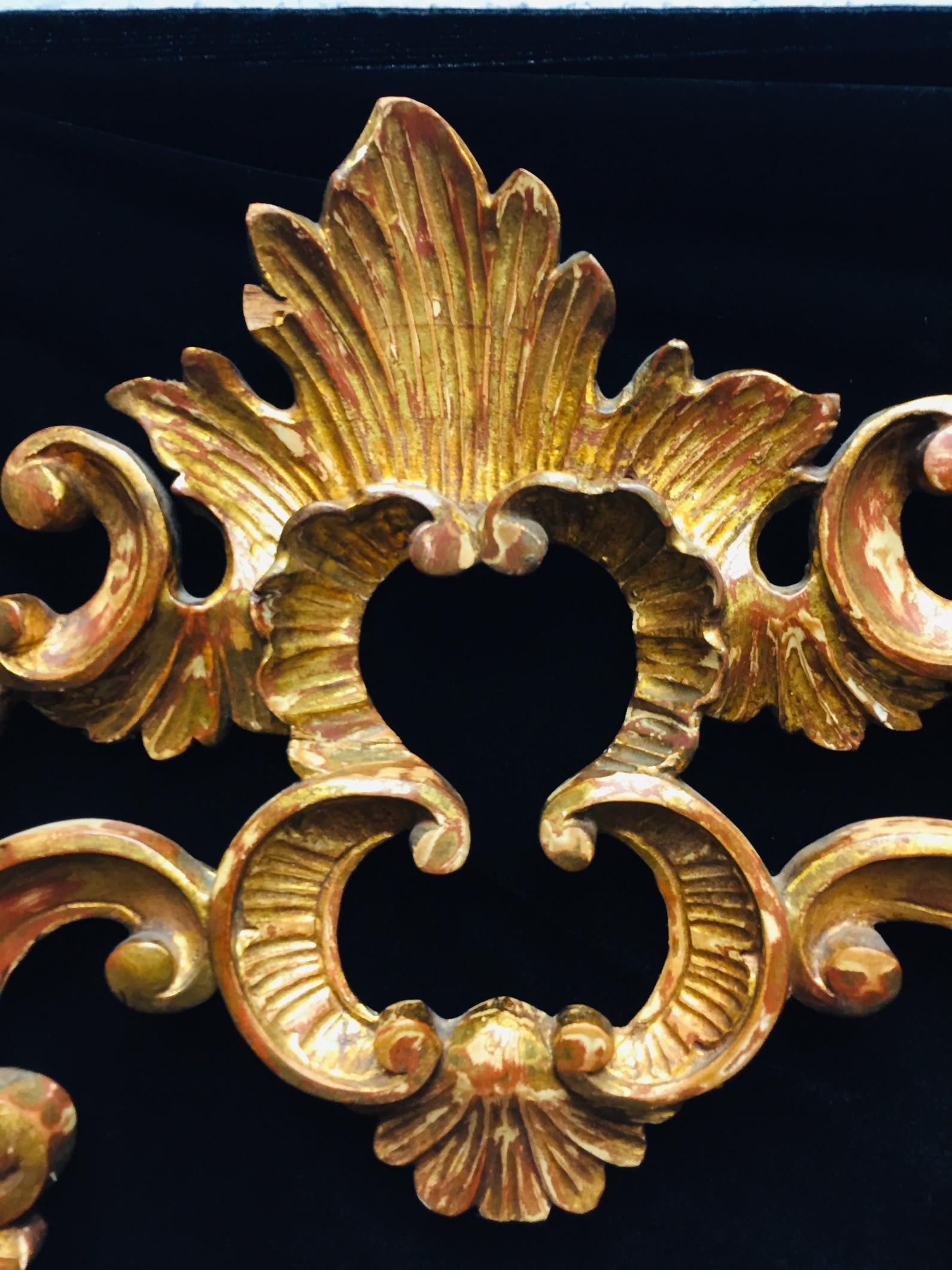 Italian Rococo Style Carved Giltwood King Headboard Bed 5