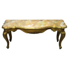 Italian Rococo Style Carved Giltwood Table Top Display Console, Circa 1960