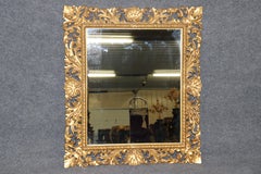 Italian Rococo Style Carved Gold Gilt Mirror C. 1940's