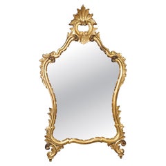 Espejo Italiano Estilo Rococó Tallado Dorado