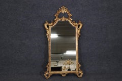 Italian Rococo Style Carved Gold Gilt Wall Hanging Mirror