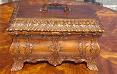 Italian Rococo Style Carved Mahogany Table Box