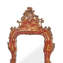 Italian Rococo Style Chinoiserie Wall Mirror