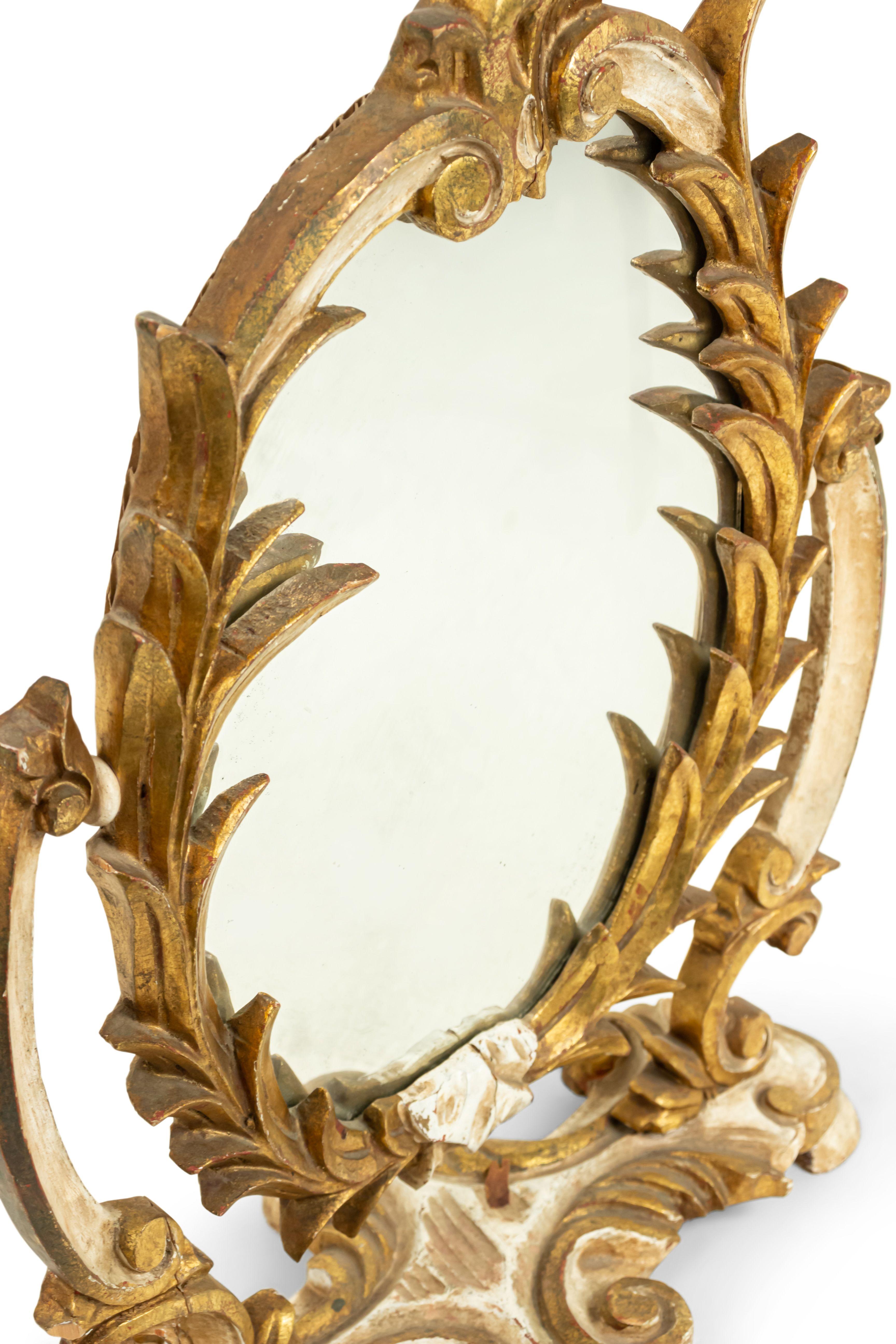 Italienische Rokoko Stil vergoldet geschnitzt Schminktisch / Vanity Mirror im Angebot 8