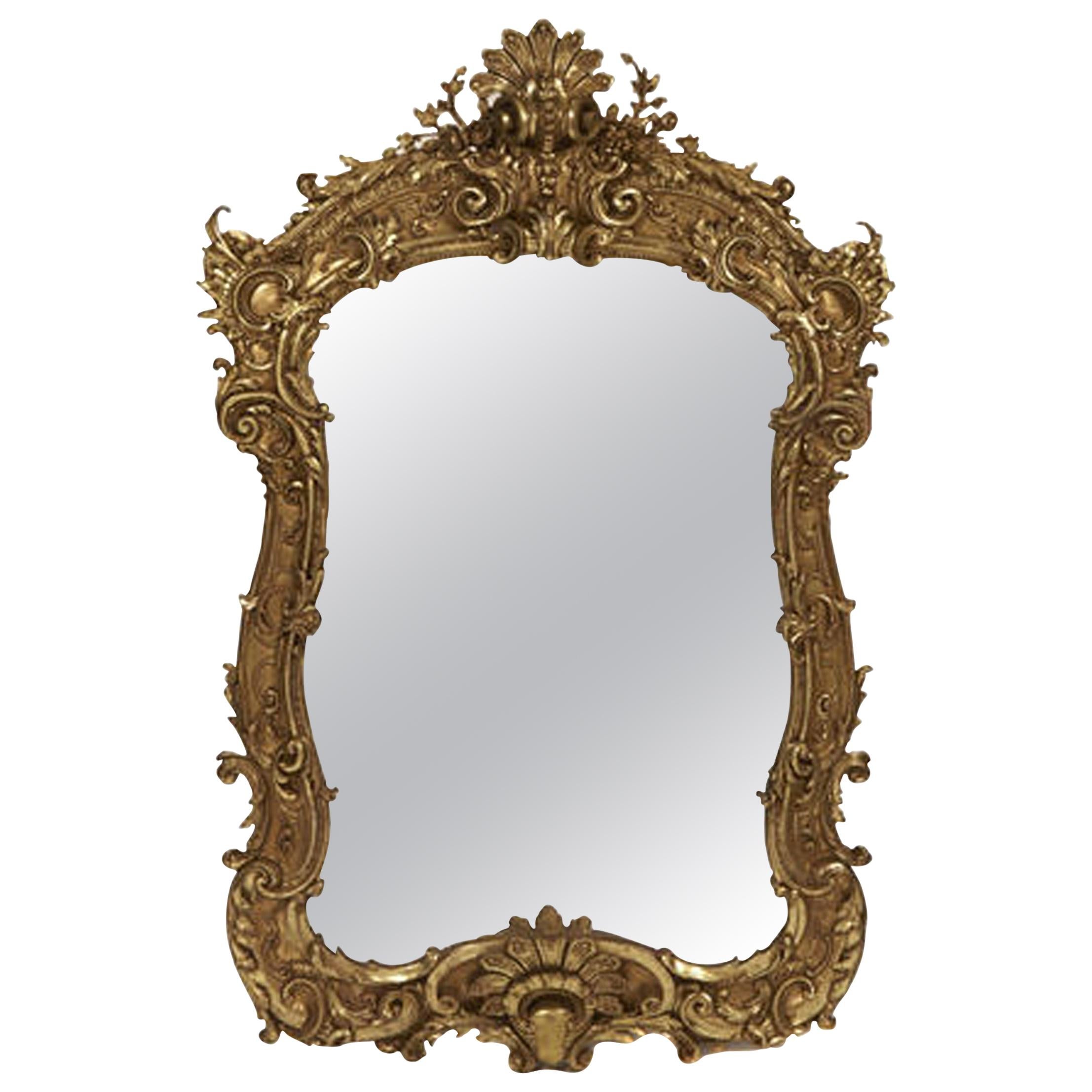 Italian Rococo Style Gilt Mirror