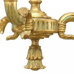 Italian Rococo Style Gilt Wood Chandelier