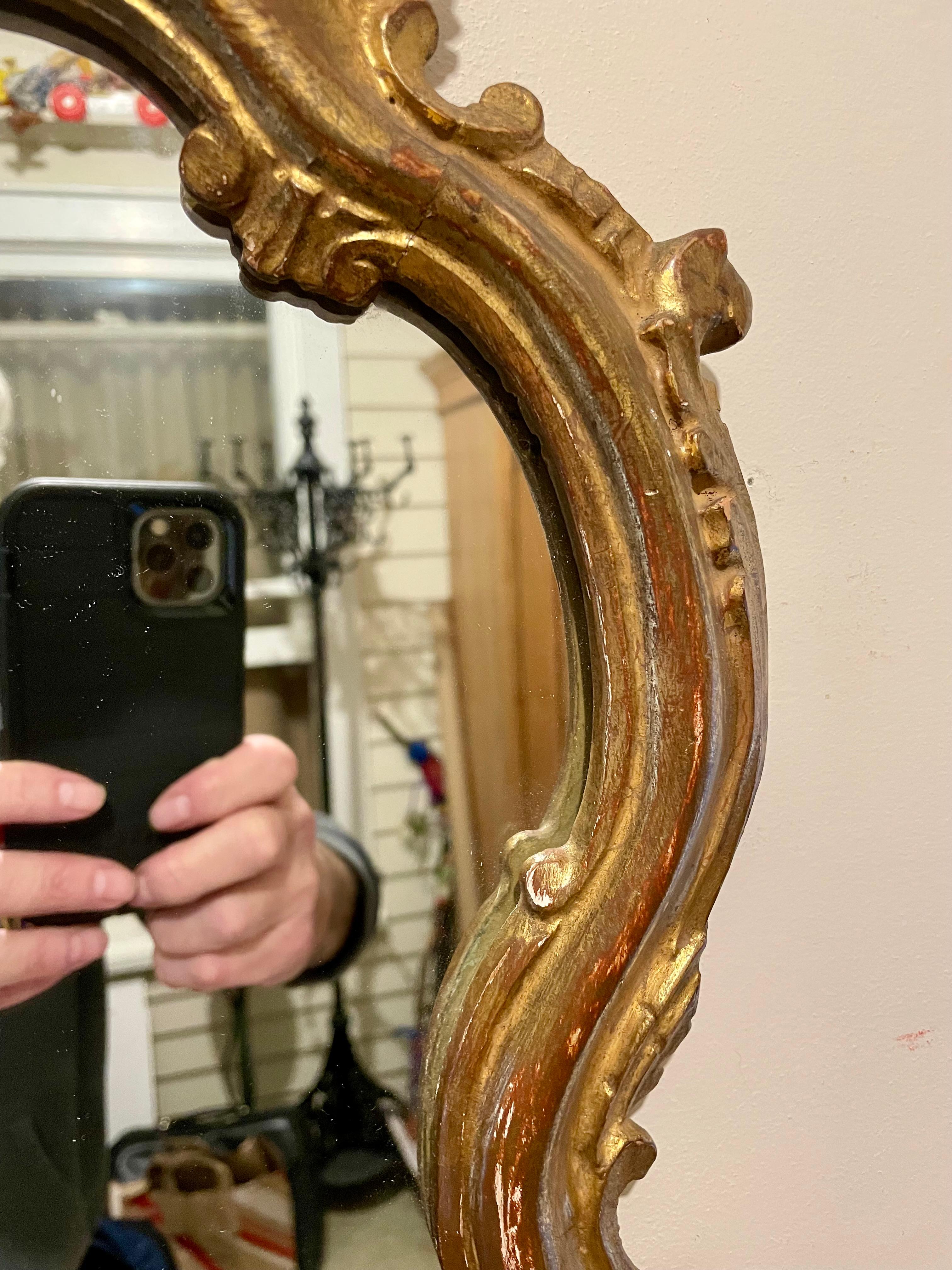 Italienischer Rokoko-Stil Giltwood Spiegel (20. Jahrhundert) im Angebot