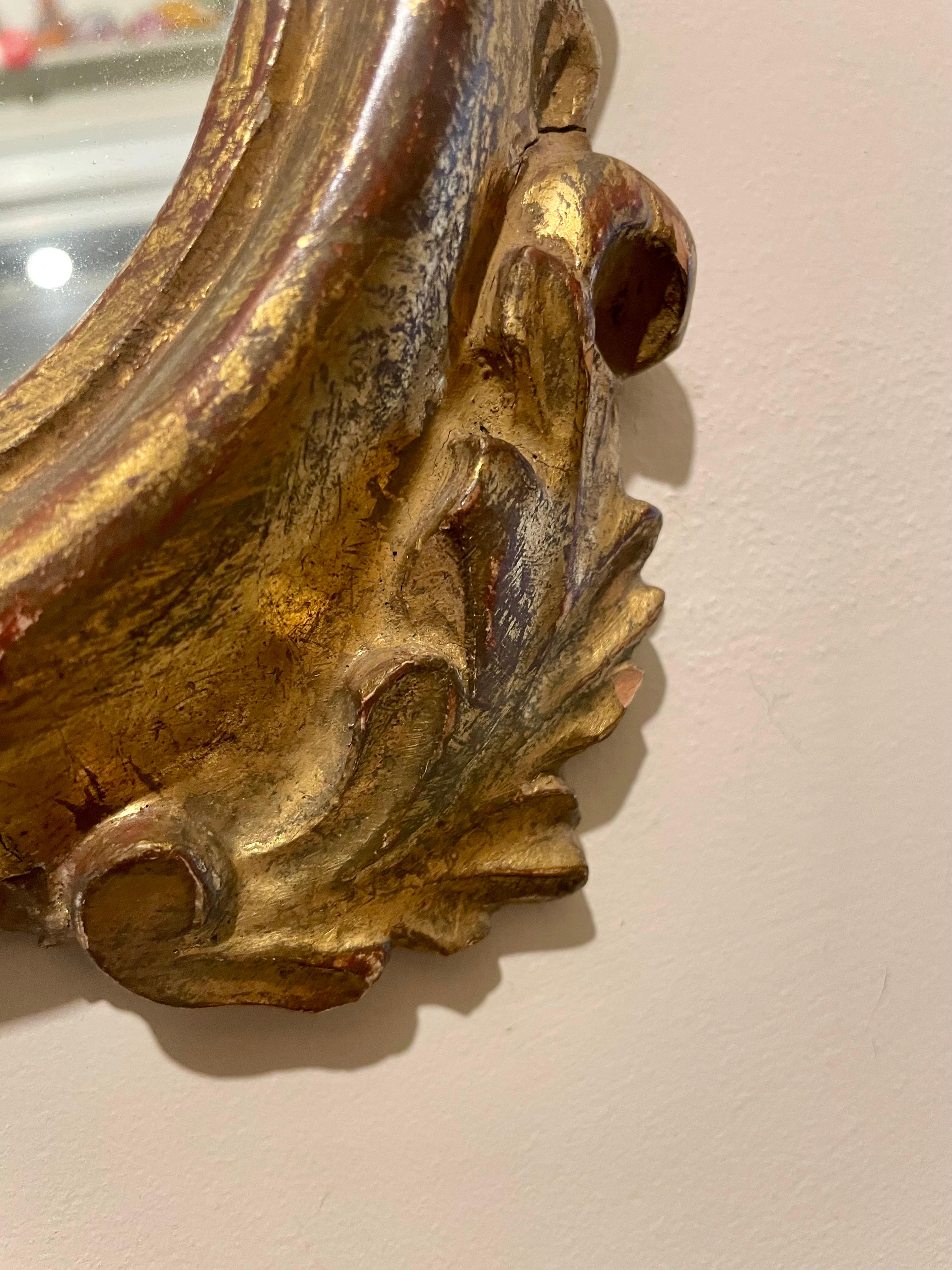 Italienischer Rokoko-Stil Giltwood Spiegel im Angebot 1
