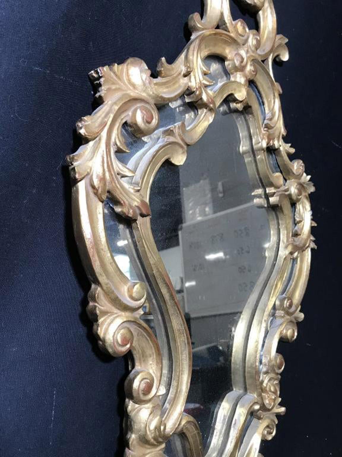 Italian Rococo Style Giltwood Mirror 3