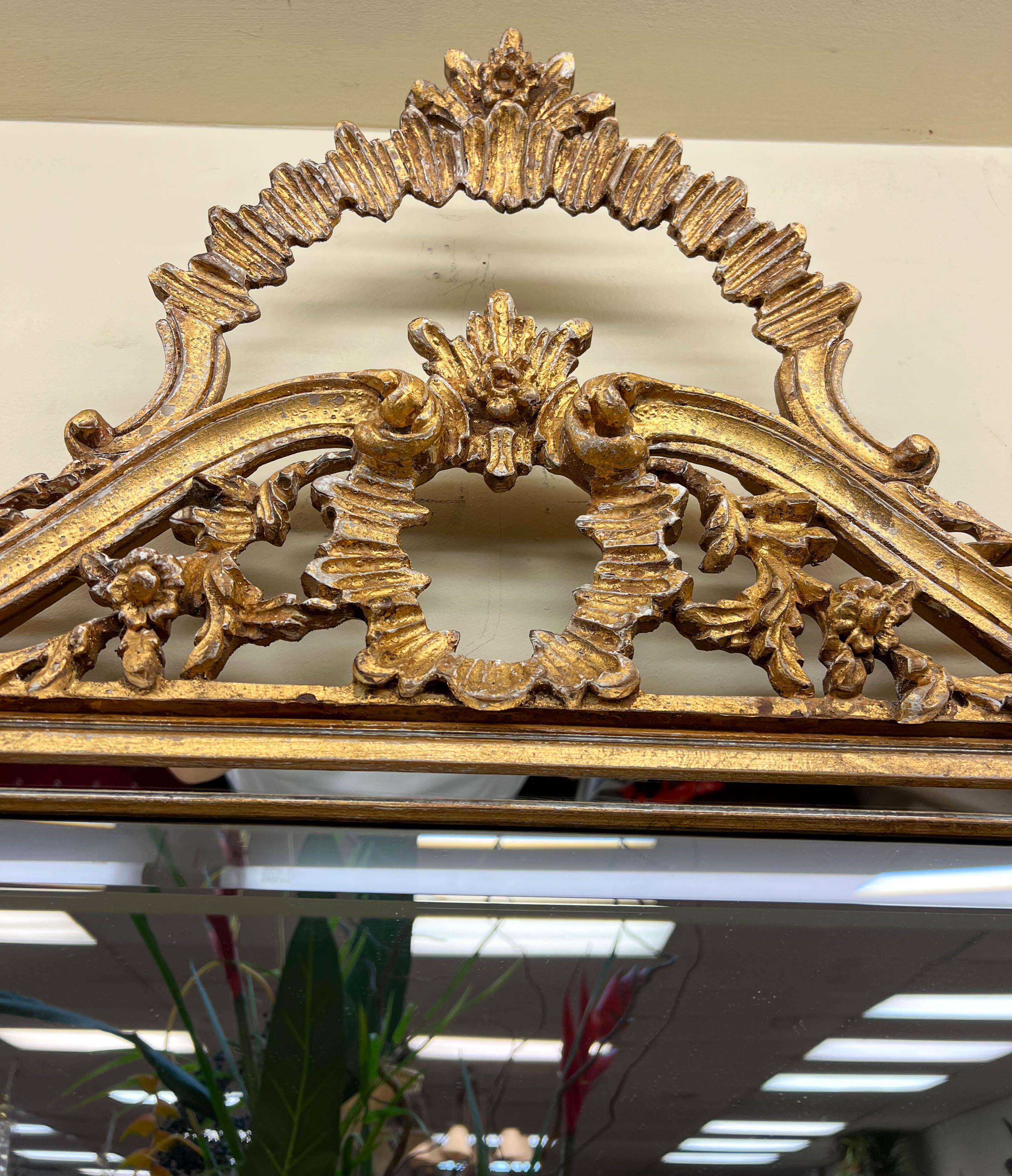 Italian Rococo Style Giltwood Wall Mirror by La Barge 2