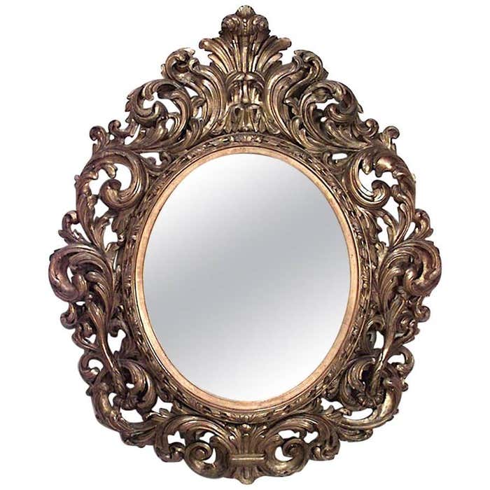 Italian Rococo Style Giltwood Wall Mirror For Sale at 1stDibs | italian ...