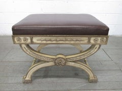 Italian Rococo Style Painted Bench