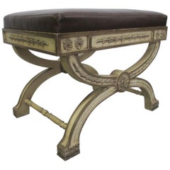 Italian Rococo Style Painted Bench
