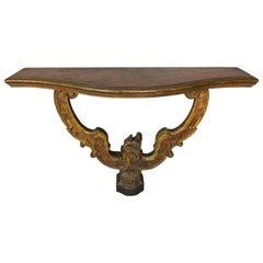 Italian Rococo Style Painted Console Table
