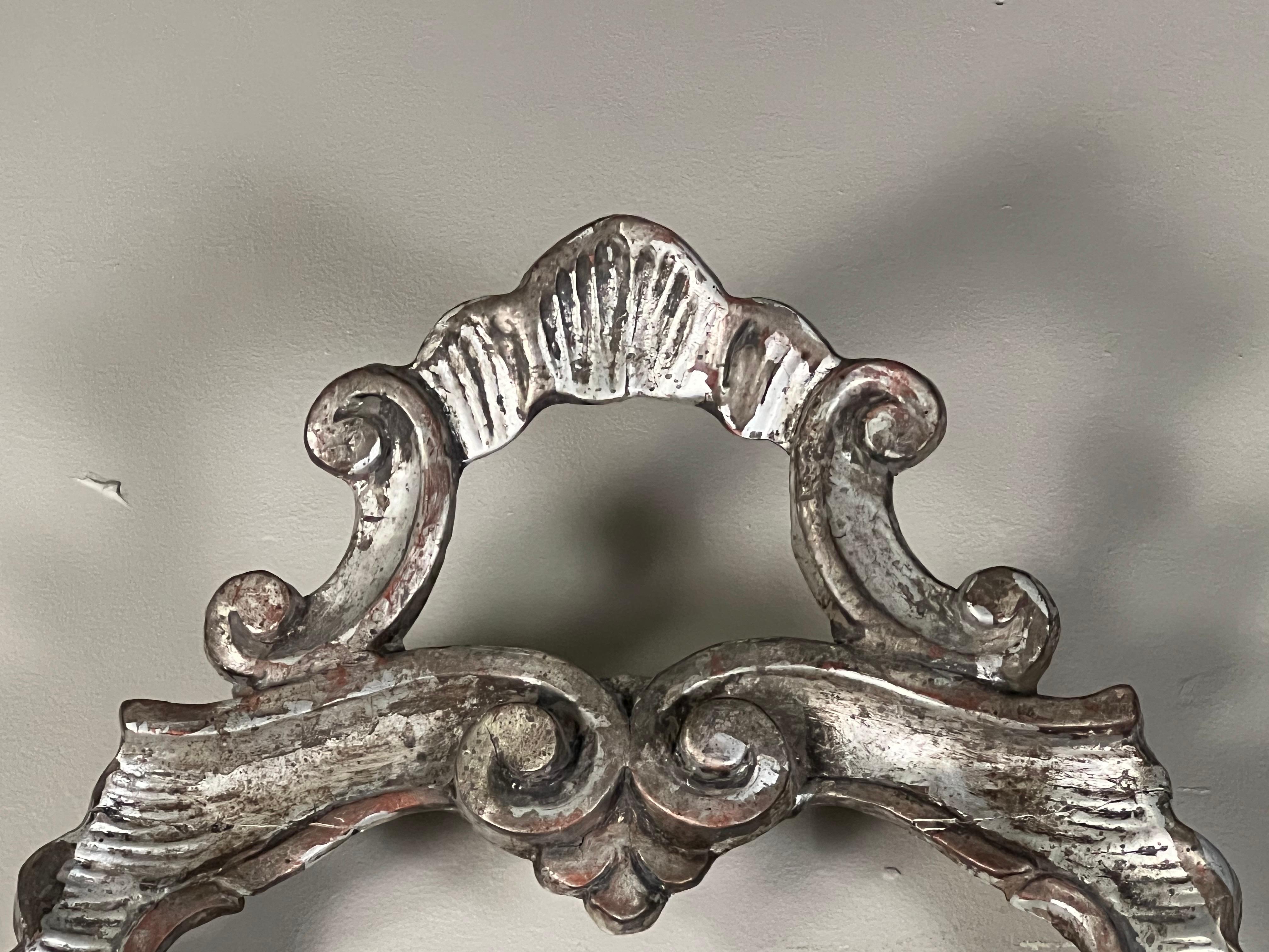 Italienischer vergoldeter Silberspiegel im Rokoko-Stil, ca. 1930er Jahre im Angebot 6