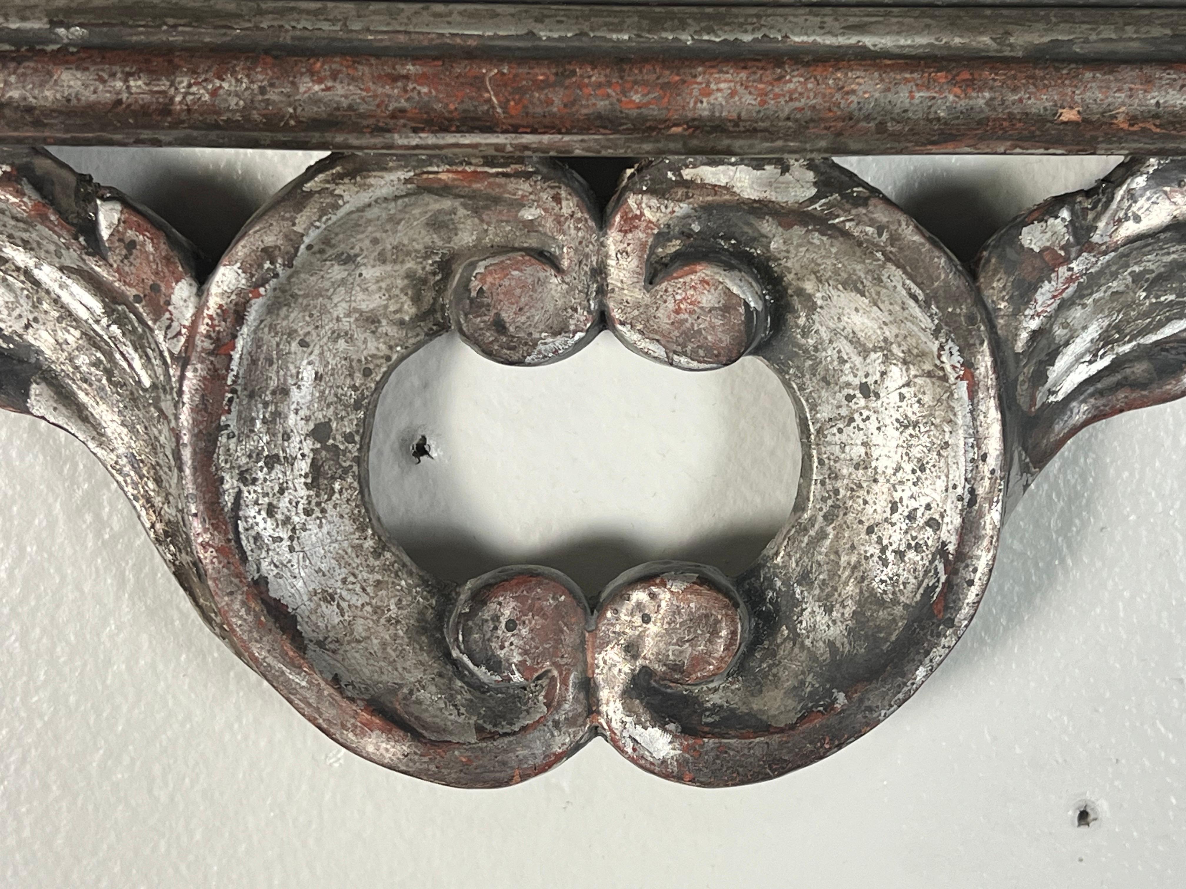 Italienischer vergoldeter Silberspiegel im Rokoko-Stil, ca. 1930er Jahre im Angebot 8