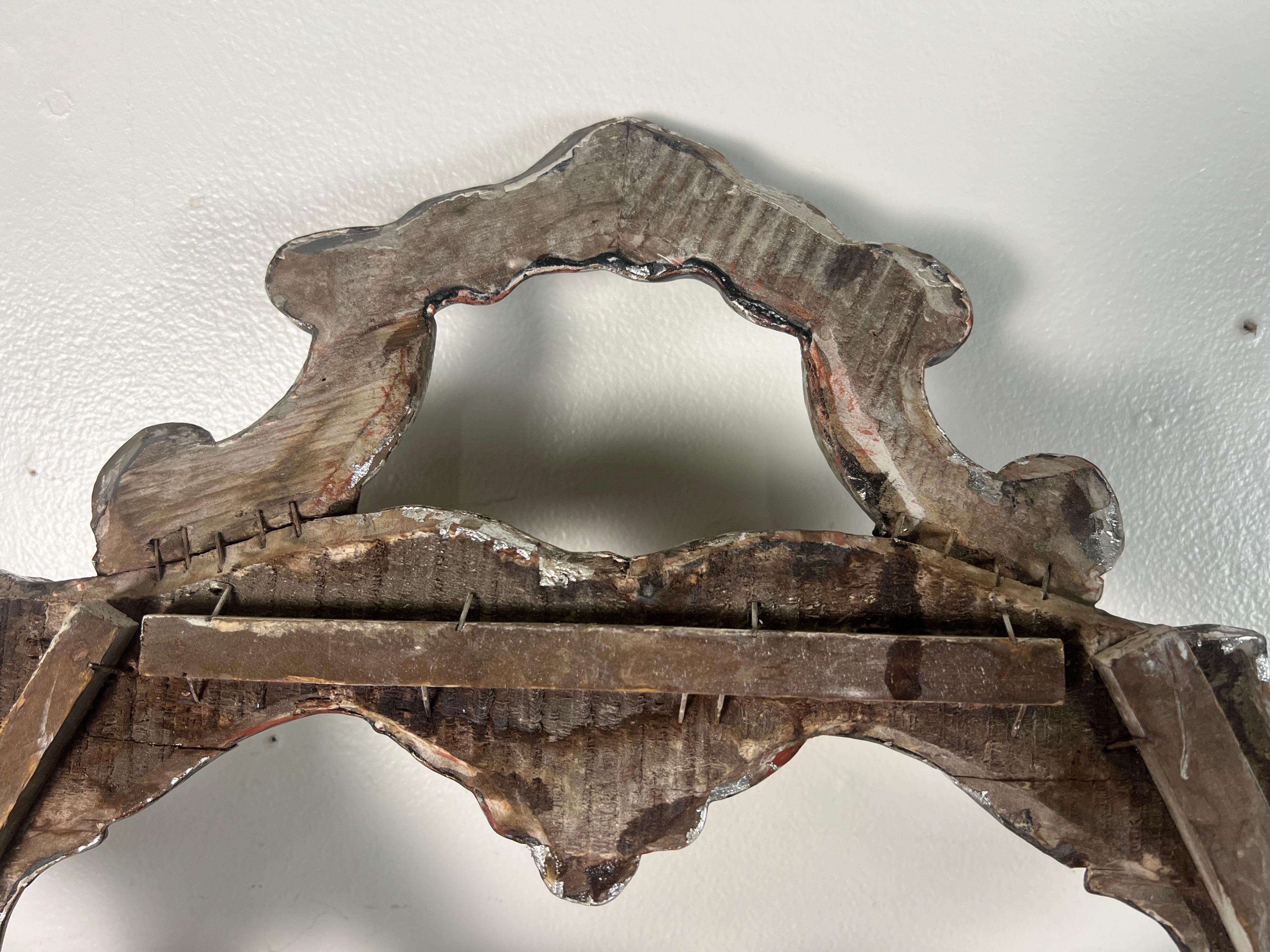 Italienischer vergoldeter Silberspiegel im Rokoko-Stil, ca. 1930er Jahre im Angebot 9