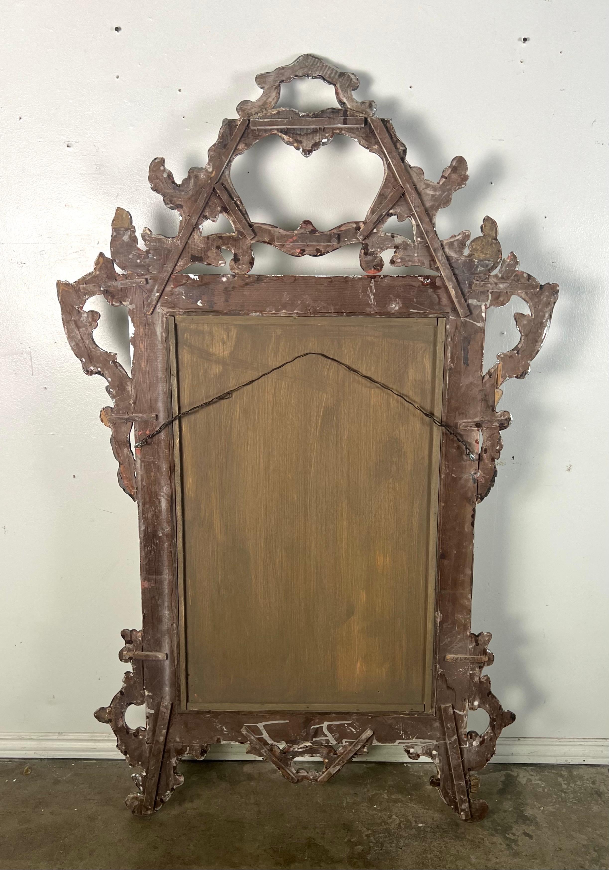 Italienischer vergoldeter Silberspiegel im Rokoko-Stil, ca. 1930er Jahre im Angebot 10