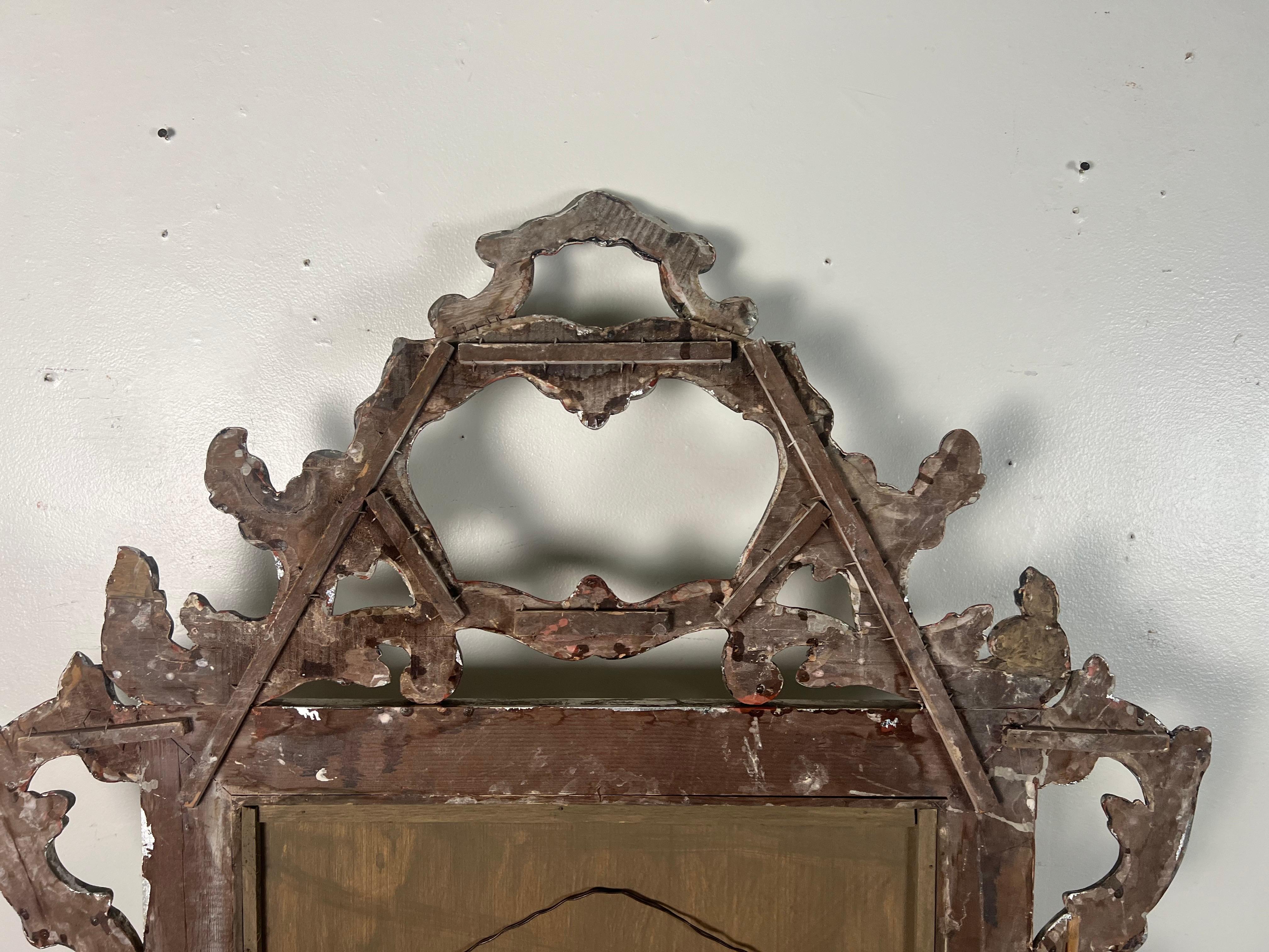 Italienischer vergoldeter Silberspiegel im Rokoko-Stil, ca. 1930er Jahre im Angebot 11