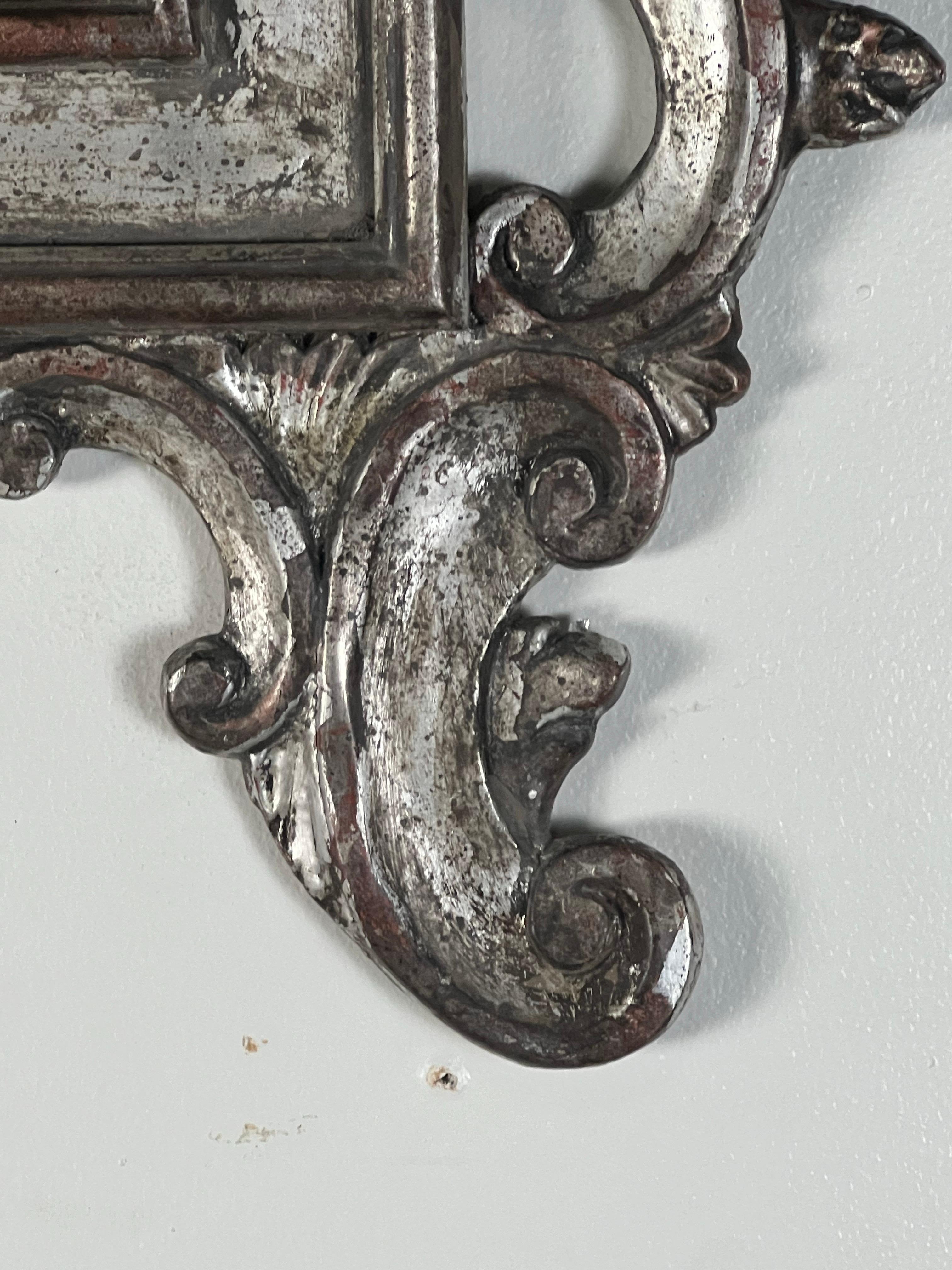 Italienischer vergoldeter Silberspiegel im Rokoko-Stil, ca. 1930er Jahre im Angebot 1