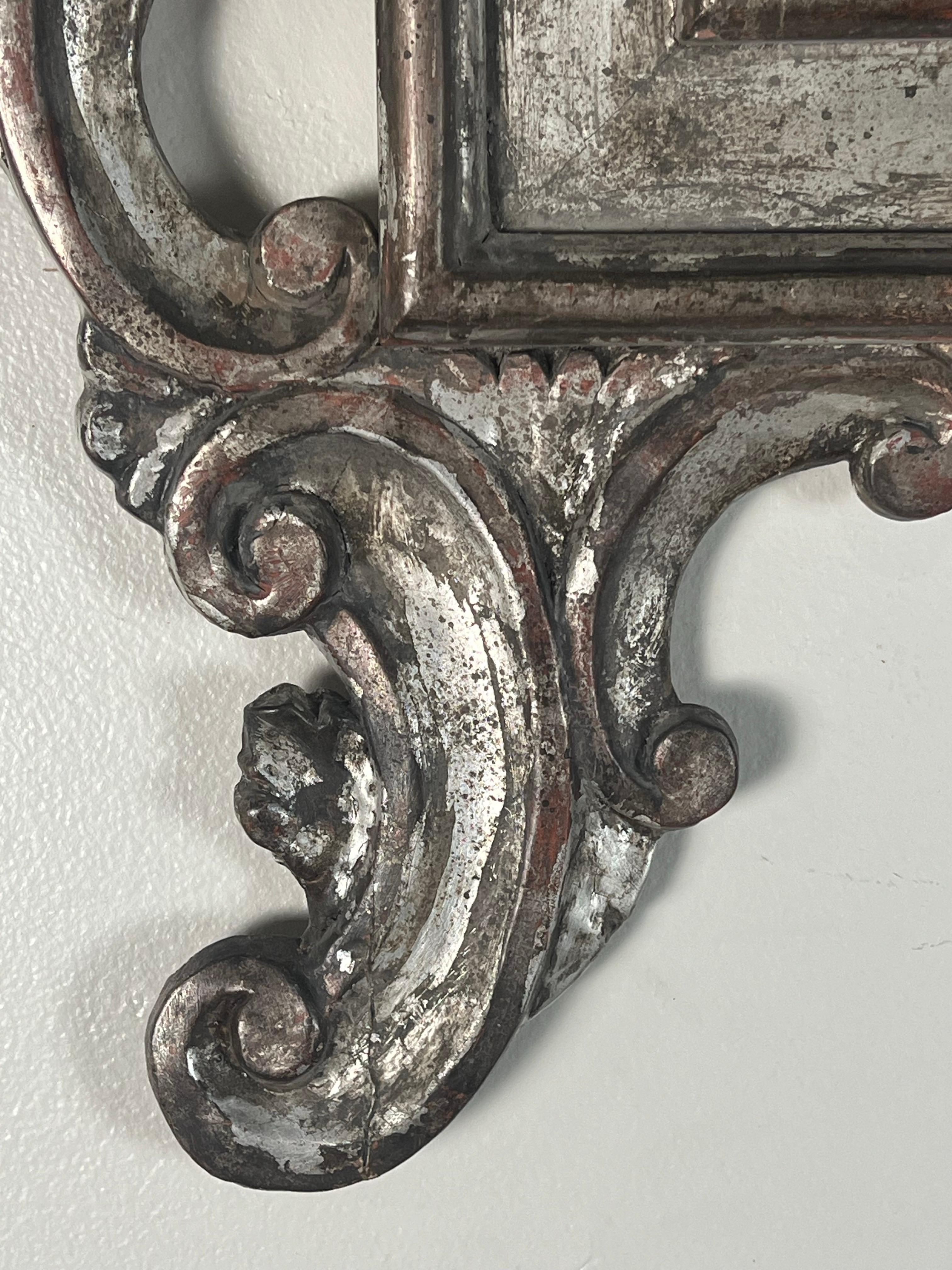 Italienischer vergoldeter Silberspiegel im Rokoko-Stil, ca. 1930er Jahre im Angebot 3