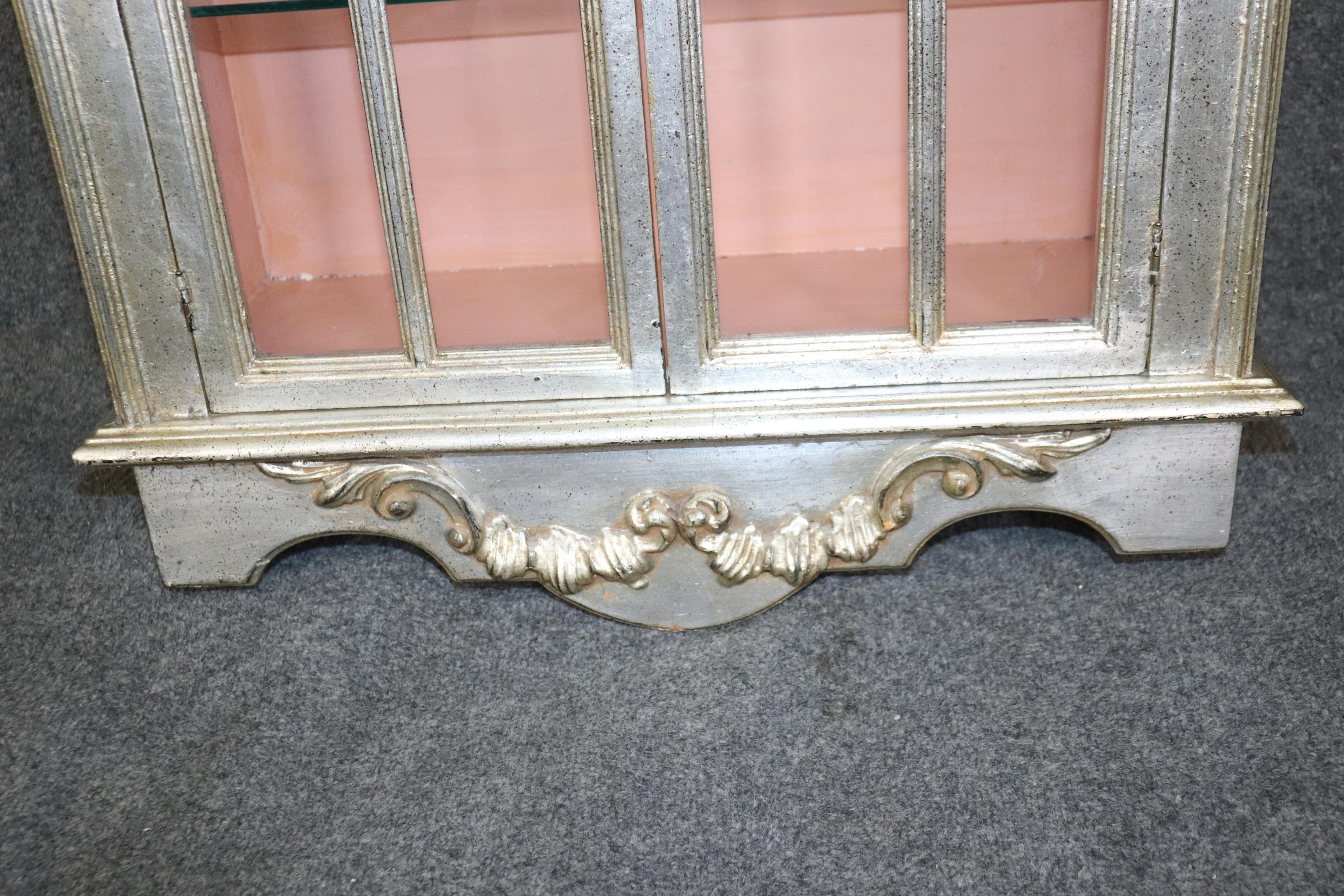 Italian Rococo Style Silver Gilt Wall Hanging Etagere Shelf by Labarge 2