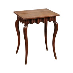 Italian Rococo Style Walnut and Oak Side Table, circa 1880 Italian Rococo Style Walnut and Oak Side Table, circa 1880