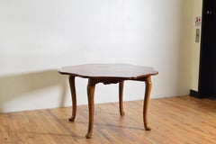 Italian Rococo Style Walnut Shaped Dining/Games Table, 2nd half 19th century