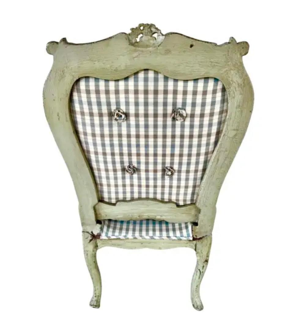 Italian Rococo Upholstered Armchairs, A Pair For Sale 4
