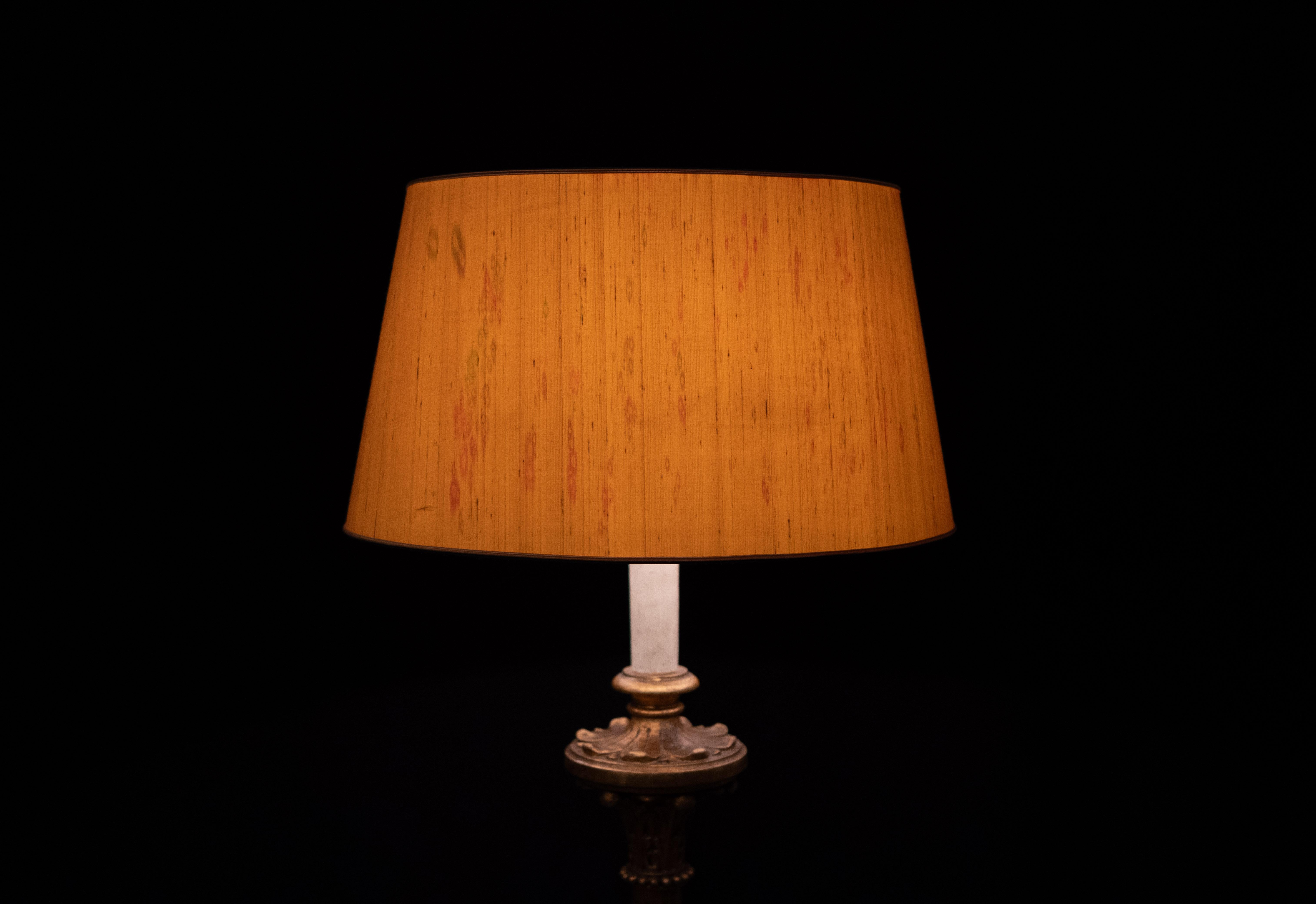 Italienische Rokoko-Stehlampe aus Holz, antik, Gold, 1950er Jahre im Angebot 2
