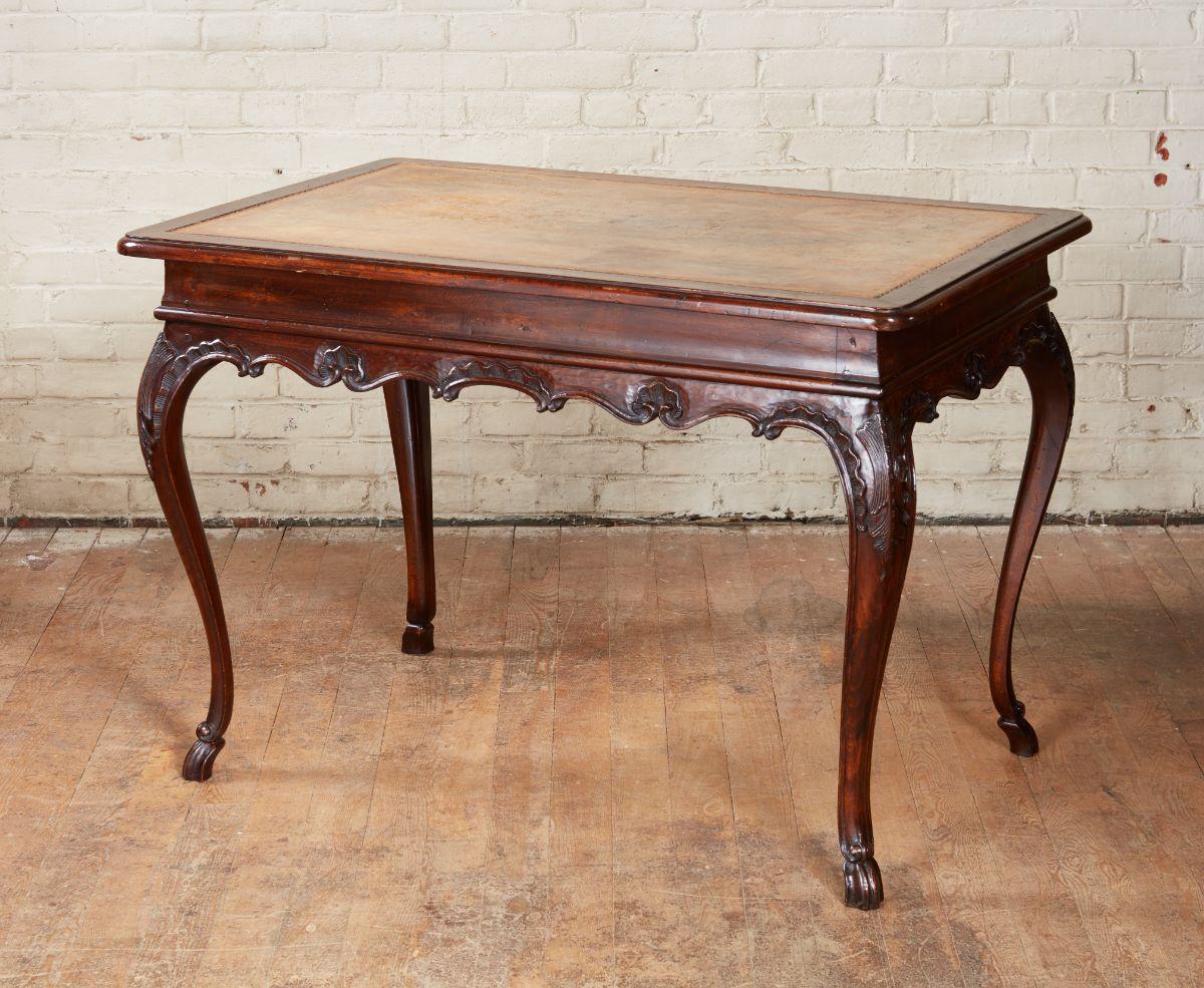 Carved Italian Rococo Writing Table For Sale