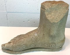 Italian Roman Grand Tour Marble Sculpture of a Sandaled Foot