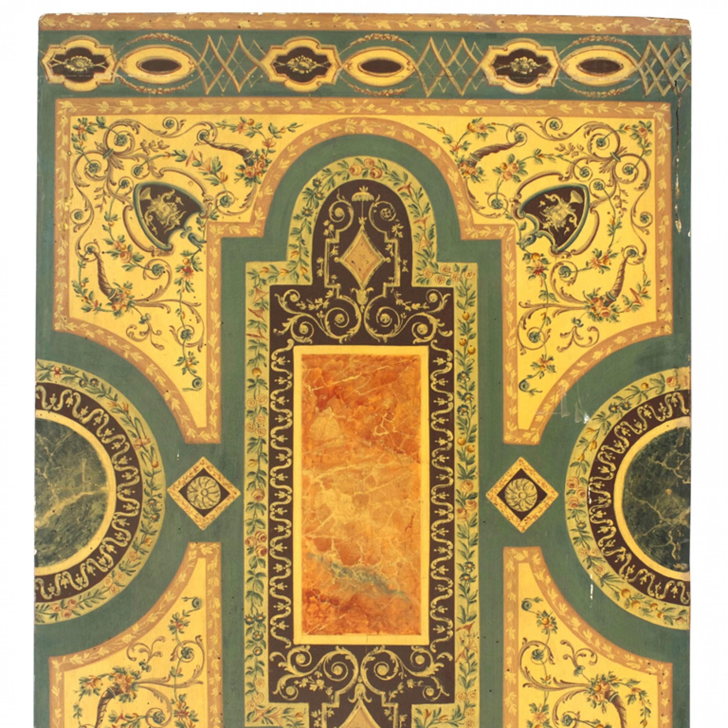 Neoclassical Italian Roman Pompeiian Style Panels For Sale