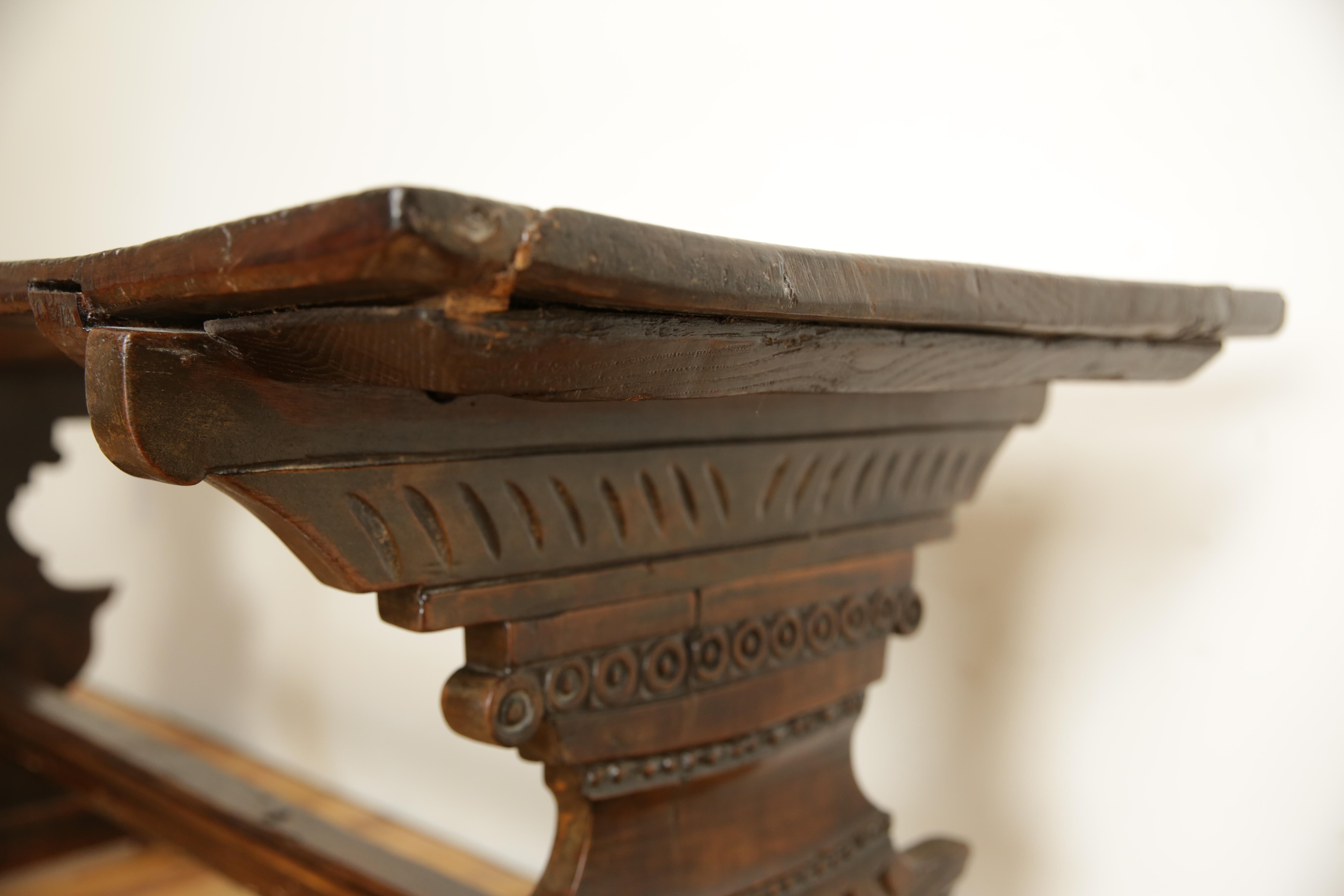 Italian, Rome, Baroque Period Carved Walnut Table, ca. 1650 2