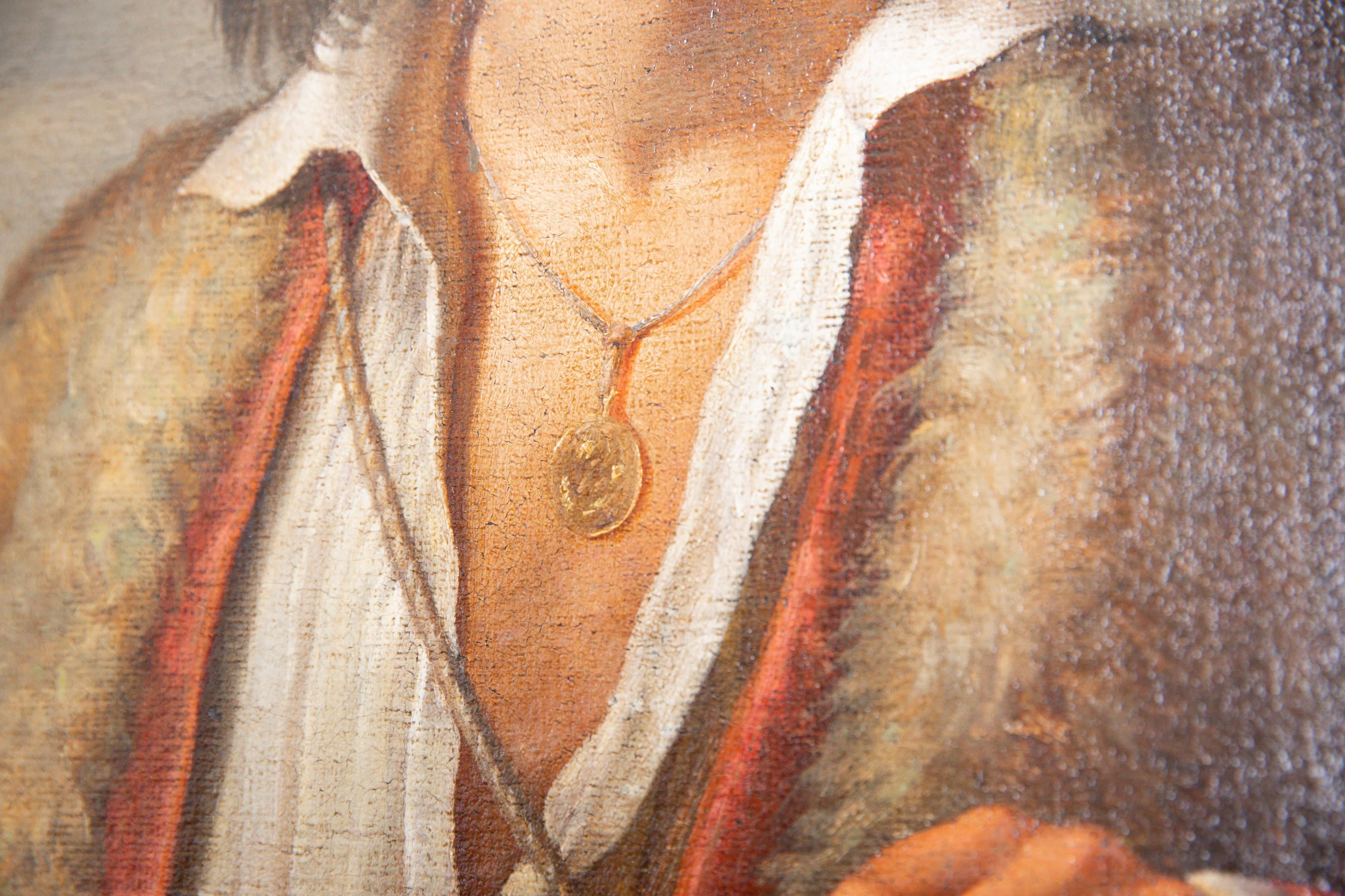 Late 19th Century Italian, Rome/Naples, Oil on Canvas, “Ciociara”, Original Frame, ca. 1875 For Sale