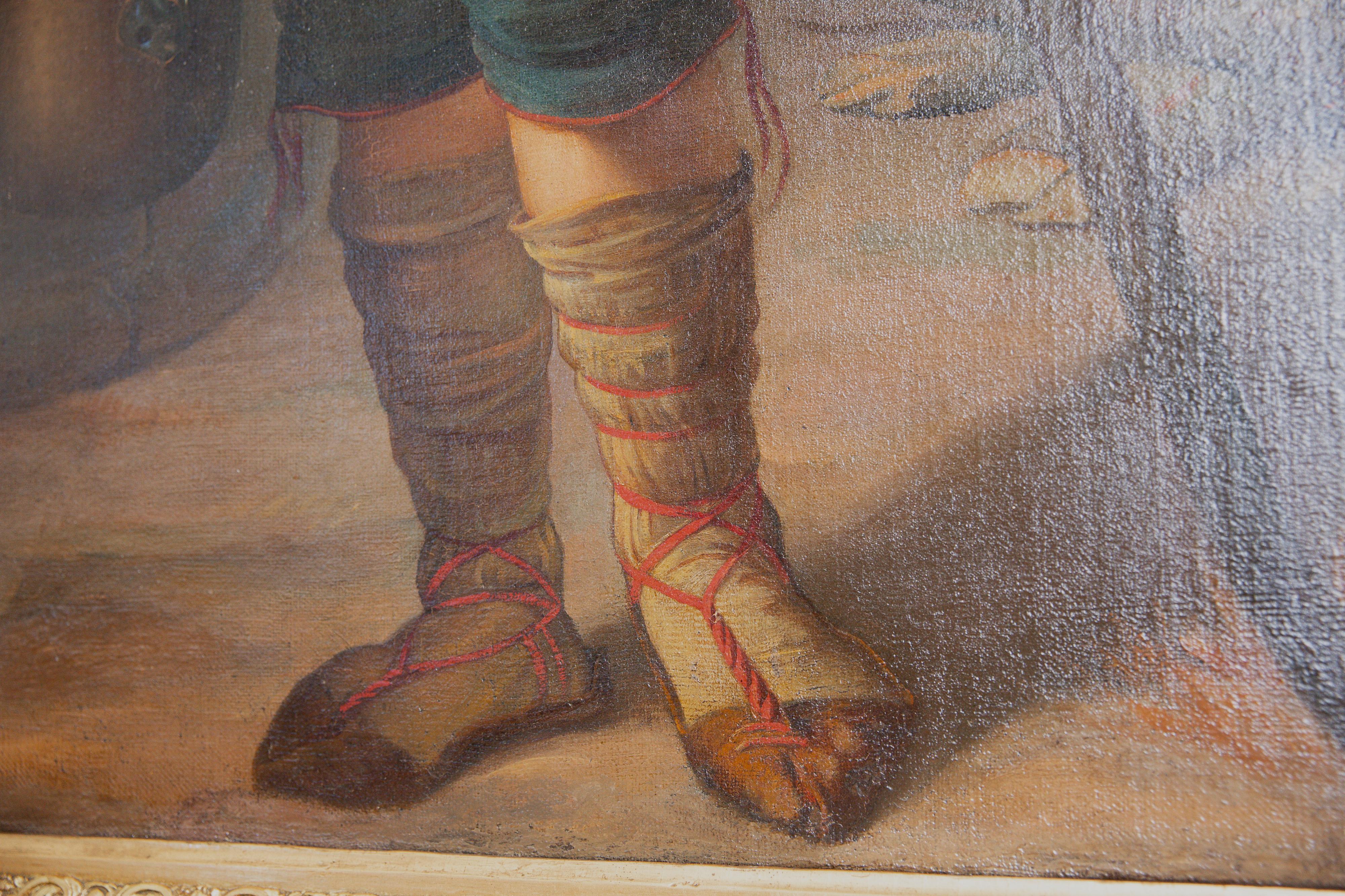 Italian, Rome/Naples, Oil on Canvas, “Ciociara”, Original Frame, ca. 1875 For Sale 1