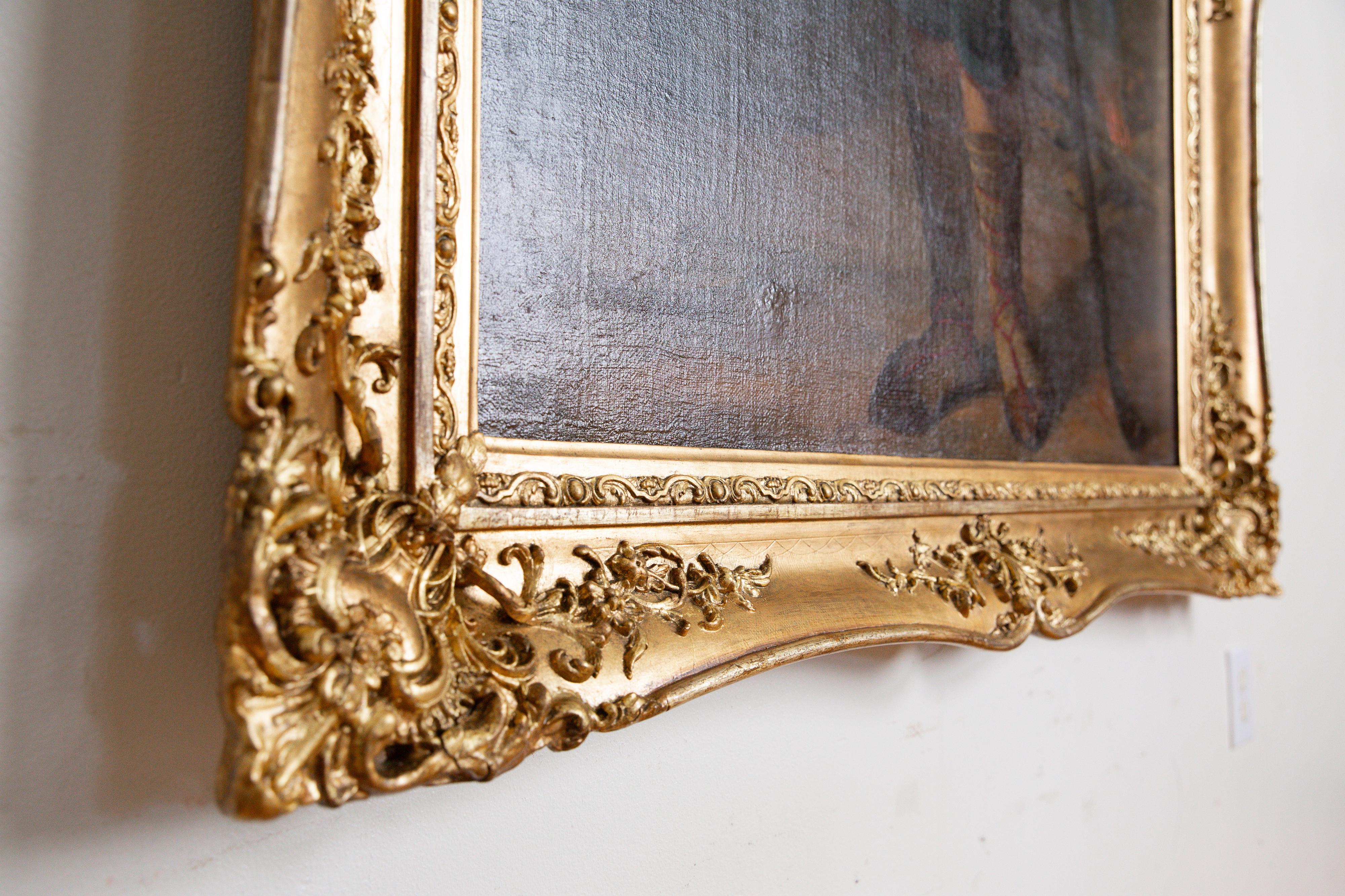 Italian, Rome/Naples, Oil on Canvas, “Ciociara”, Original Frame, ca. 1875 For Sale 3