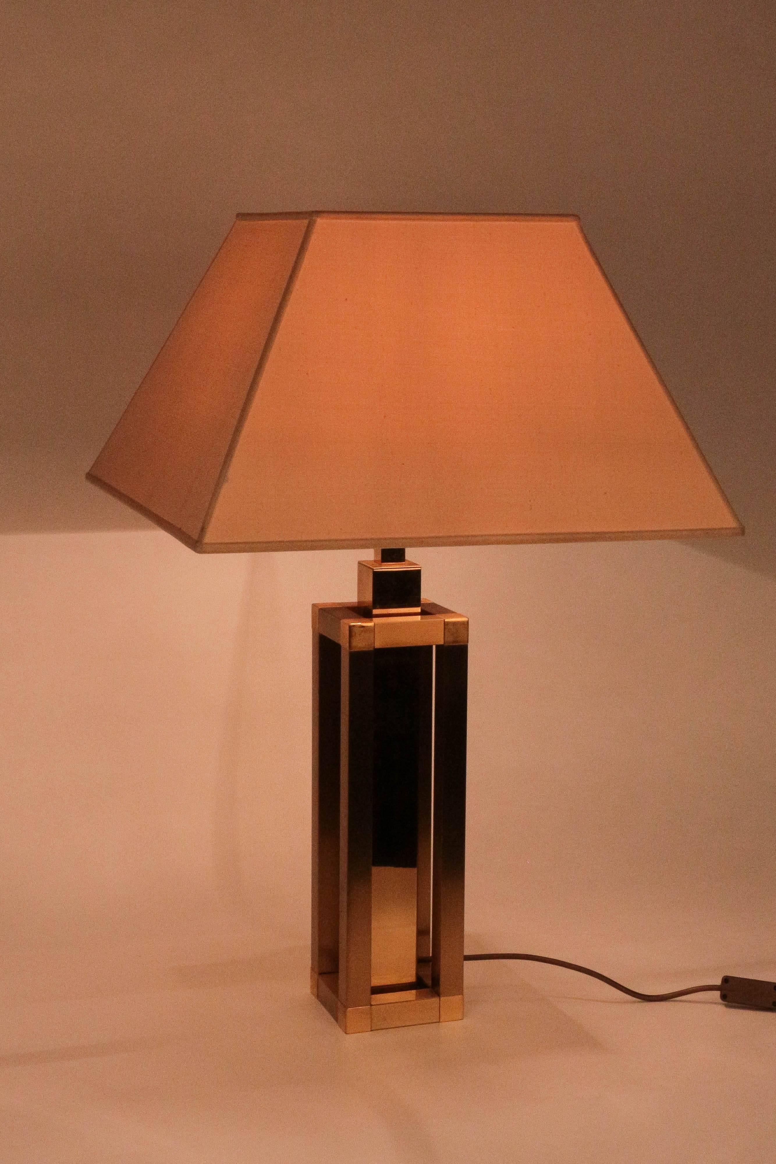 Mid-Century Modern Italian Romeo Rega Table Lamp Brass, 1970s For Sale