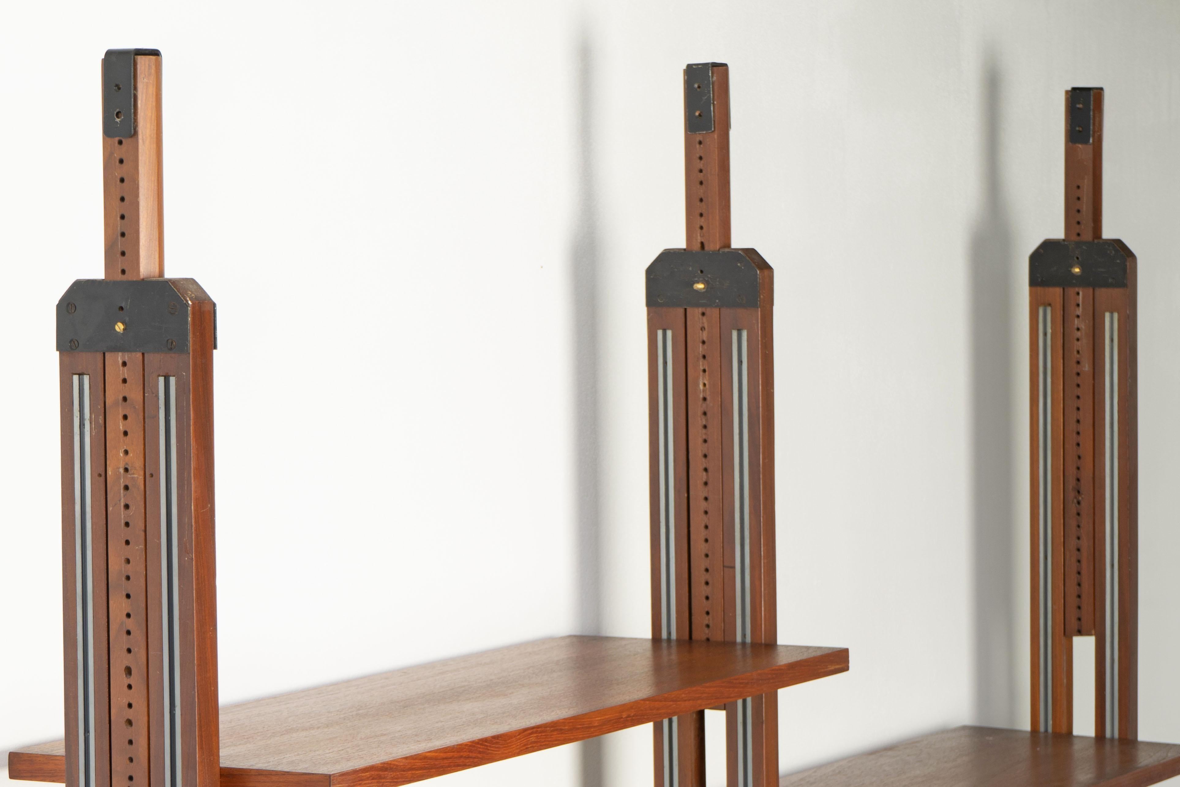 Italian Room Divider Book-Shelf by Paolo Tilche Made in Italy, 1960s, Teak 2
