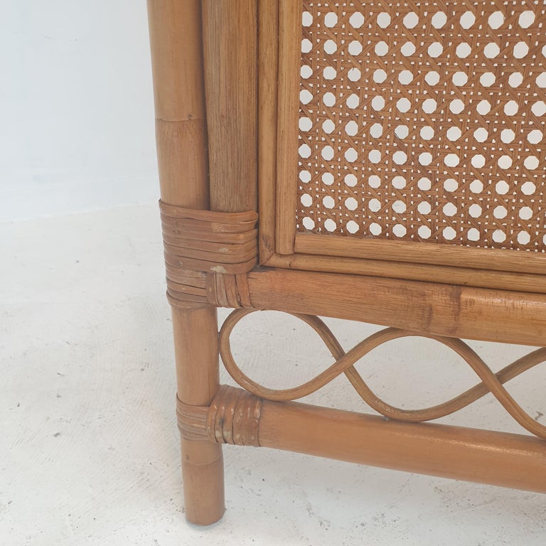 Italian Room Divider in Rattan and Wicker, 1960s For Sale at 1stDibs