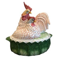 Italian Rooster & Hen Tureen