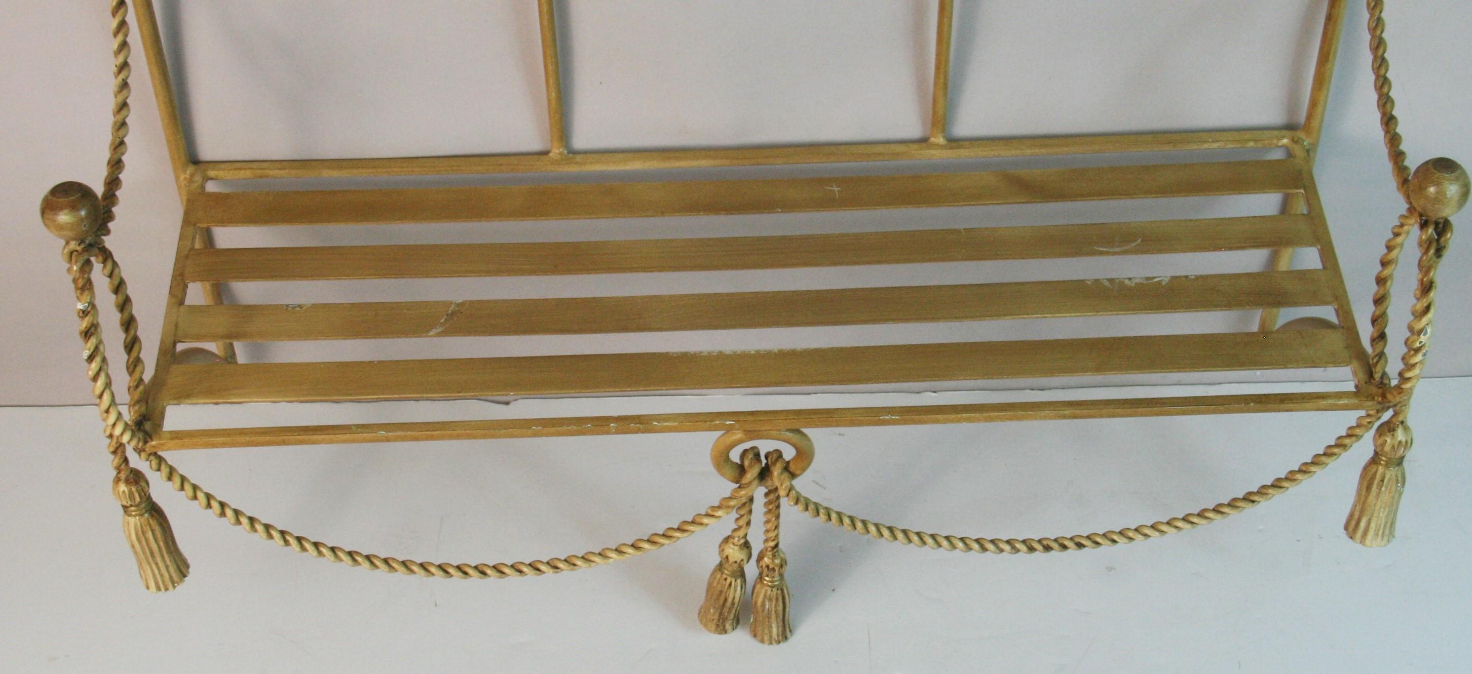 Italian Rope and Tassel Shelf For Sale 5